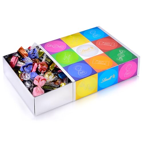 Lindt Schokolade Bunte Mischung | 815 g | Box mit LINDOR Kugeln, HELLO Mini Sticks und Mini FIORETTO in verschiedenen Sorten | Pralinengeschenk | Schokoladen Großpackung | Schokoladengeschenk von Lindt