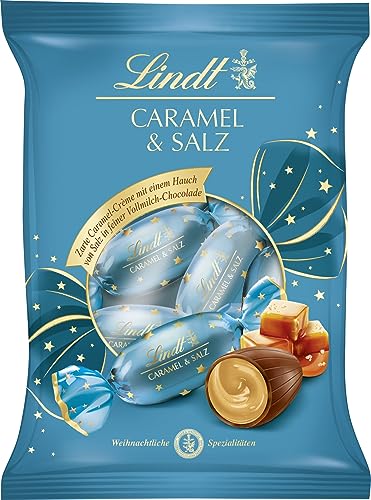 Lindt Schokolade Caramel & Salz Zapfen | 101 g | Zarte Caramel Crème mit einem Hauch von Salz in feiner Vollmilch Schokolade | Schokoladen-Geschenk zu Weihnachten | Weihnachtsschokolade von Lindt