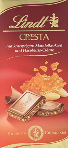 Lindt Schokolade | Cresta Premium Schokoladen Tafel mit knusprigem Mandelkrokant und Praliné-Creme | 12er pack (12 x 100 g) von Lindt