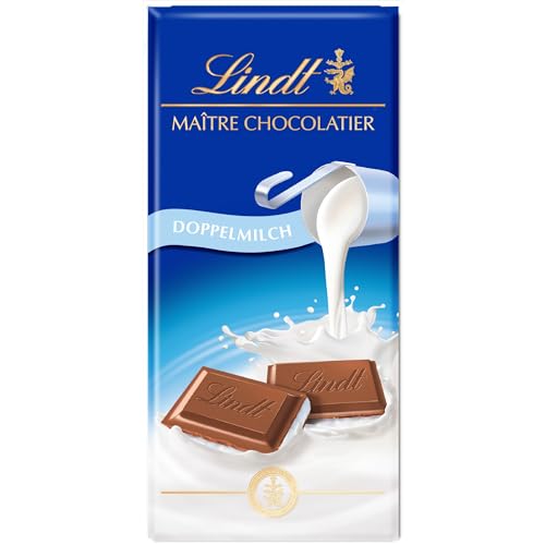 Lindt Schokolade Doppelmilch | 100g Tafel | Aus zartschmelzender Doppelmilch-Schokolade | Schokoladentafel | Schokoladengeschenk von Lindt