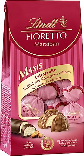 Lindt Schokolade - FIORETTO Maxis Marzipan | 161g | Ca. 7 Pralinen mit Marzipan-Dessert-Füllung und Mandelsplittern umhüllt von knusprigem Crisp, alkoholhaltig | Pralinengeschenk | Schokoladengeschenk von Lindt