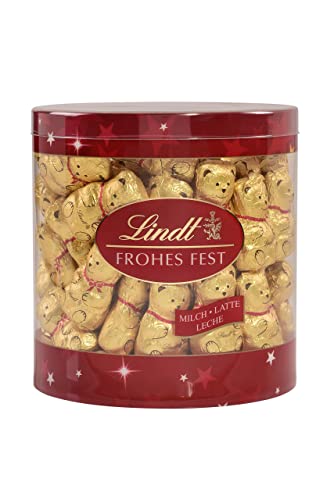 Lindt Schokolade Frohes Fest | 700 g Packung | Mini-Teddys aus feinster Alpenvollmilch Schokolade | Schokoladen-Geschenk zu Weihnachten | Weihnachtsschokolade von Lindt