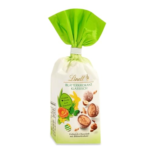 Lindt Schokolade Frühlings-Snacking Blätterkrokant | 100 g | Alpenvollmilch-Schokolade mit Blätterkrokant | Oster Schokolade | Schokoladengeschenk | Ostereier | Schokoeier von Lindt