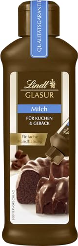 Lindt Chocolate - Glaze Whole Milk | 1 x 200 g | Full Milk Glaze for a Fine Coating for Cakes, Tarts, Pastries or Ice Cream | Glaze | Baking | Chocolate Gift von Lindt