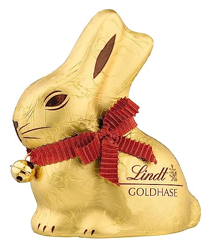 Lindt Schokolade GOLDHASE | 100 g GOLDHASE | Premium Vollmilch-Schokolade in Hasenform zu Ostern | Osterschokolade | Schokoladengeschenk | Schokoladenhase | Osterhase (Packung mit 6) von Lindt