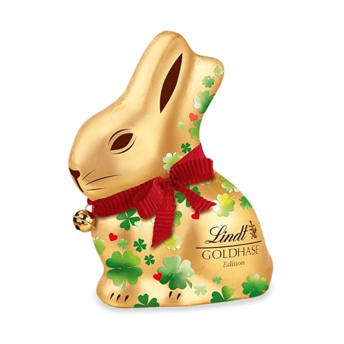 Lindt Schokolade GOLDHASE Glücksbringer Edition | 200 g | GOLDHASE Vollmilch-Schokolade im Glücksbringer-Look zu Ostern | Oster Schokolade | Schokoladengeschenk | Schokoladenhase | Osterhase von Lindt