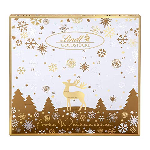 Lindt Schokolade Goldstücke Adventskalender 2023 | 156 g | Adeventskalender mit 24 süßen Überraschungen | Schokolade für die Weihnachtszeit | Schokoladen-Geschenk von Lindt