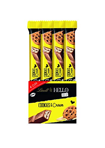 Lindt Schokolade HELLO Sticks Cookies & Cream | 24 x 39 g Riegel | Vollmilch-Schokoladen Sticks mit Keks- & Sahnecrème-Füllung | Großpackung | Schokoladengeschenk | Schokoriegel von Lindt