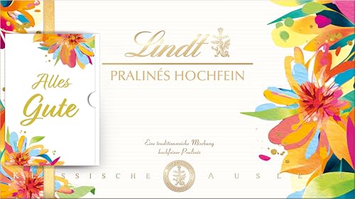 Lindt Schokolade - Hochfein Pralinen | 200 g | Pralinés-Schachtel mit 20 Pralinen in 10 köstlichen Sorten mit und ohne Alkohol im Frühlings-Design | Pralinengeschenk | Schokoladengeschenk von Lindt