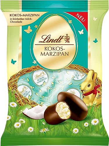 Lindt Schokolade Kokos-Marzipan-Eier, Doppeldreh | 85 g | Kokos-Marzipan in feinherber Milchschokolade | Oster Schokolade | Schokoladengeschenk | Ostereier | Schokoeier von Lindt