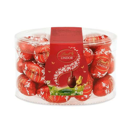 Lindt Schokolade LINDOR-Eier Vollmilch 1 x 450 g LINDOR Eier mit unendlich zartschmelzender Füllung Oster Schokoladengeschenk Ostereier Schokoeier von Lindt