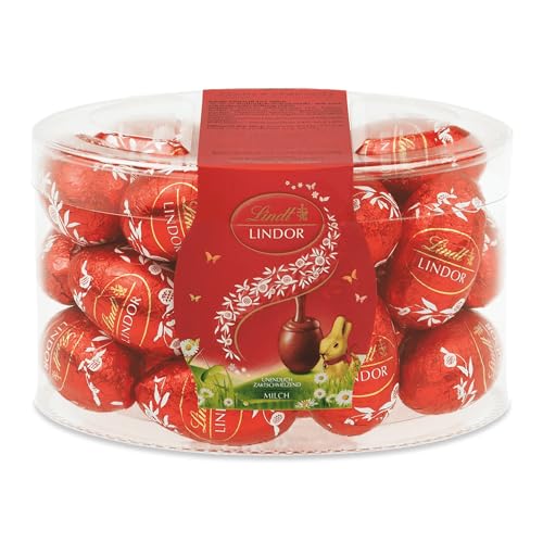 Lindt Schokolade LINDOR-Eier Vollmilch 1 x 450 g LINDOR Eier mit unendlich zartschmelzender Füllung Oster Schokoladengeschenk Ostereier Schokoeier von Lindt