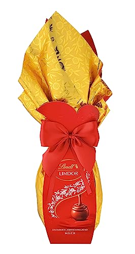 Lindt Schokolade LINDOR Präsent-Ei | 300 g | Geschenkverpackung mit LINDOR Eiern Vollmilch mit zartschmelzender Füllung | Oster Schokolade | Schokoladengeschenk | Ostereier | Schokoeier von Lindt