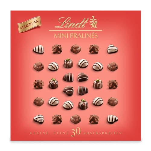 Lindt Schokolade - Marzipan Mini Pralinés | 163 g | Pralinen Schachtel mit je 30 Pralinen in 6 köstlichen Sorten | Pralinengeschenk | Schokoladengeschenk von Lindt