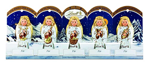 Lindt Schokolade Mini Engel , 50 g , Mini Engel aus feinster Alpenvollmilch Schokolade , Weihnachtsmann , Schokoladen-Geschenk zu Weihnachten , Weihnachtsschokolade von Lindt