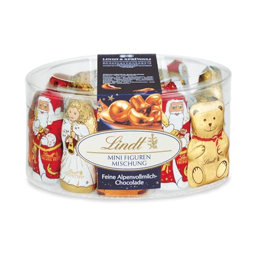 Lindt Schokolade Mini-Figuren Mischung Weihnachten | 200 g Vollmilchschokolade | Schokoladen-Geschenk zu Weihnachten von Lindt