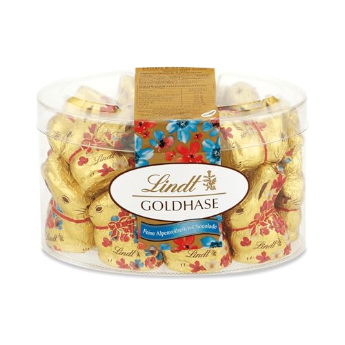 Lindt Schokolade Mini GOLDHASEN Blumen Edition | 2 x 200 g (20 Mini-Hasen à 10 g) | Premium Vollmilch-Schokolade in Hasenform zu Ostern | Osterschokolade | Schokoladengeschenk | Schokohase | Osterhase von Lindt