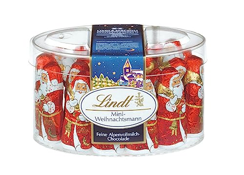 Lindt Schokolade Mini Weihnachtsmänner Vollmilchschokolade , 200 g Schokoladen-Großpackung zu Weihnachten , Schokoladen-Geschenk von Lindt