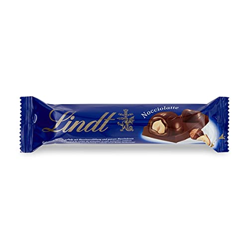 Lindt Schokolade Nocciolatte Riegel | 18 x 35 g Riegel | Vollmilch Schokoladenriegel mit einer ganzen Haselnuss eingebettet in Haselnusscreme | Großpackung | Schokoladengeschenk | Schokoriegel von Lindt