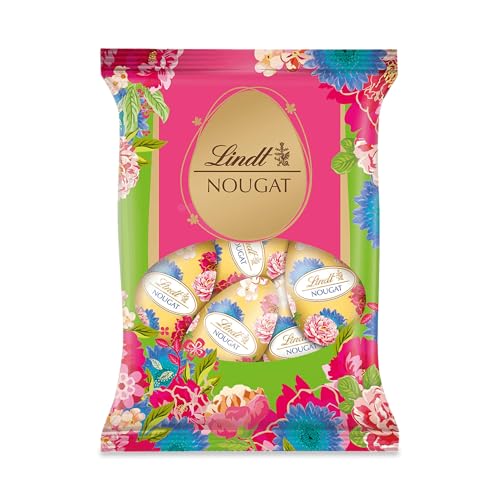 Lindt Schokolade Nougat Eier Blumen Edition | 5 x 90 g | Eier aus zartem Haselnuss-Nougat in Alpenvollmilch-Schokolade | Oster Schokolade | Schokoladengeschenk | Ostereier | Schokoeier von Lindt