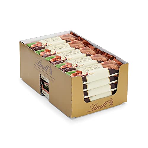 Lindt Schokolade Nougat Riegel | 25 x 50 g Riegel im Thekendisplay | 1250 g | Pures Edel-Nougat umhüllt von feiner Vollmilch-Schokolade | Schokoladen Großpackung | Schokoladengeschenk | Schokoriegel von Lindt