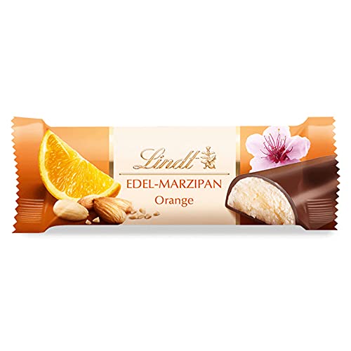 Lindt Schokolade Orangen-Marzipan Riegel | 25 x 50 g Riegel im Thekendisplay | 1250 g | Pures Orangen-Marzipan in feinherber Alpenmilchschokolade | Schokoladen Großpackung | Schokoladengeschenk von Lindt