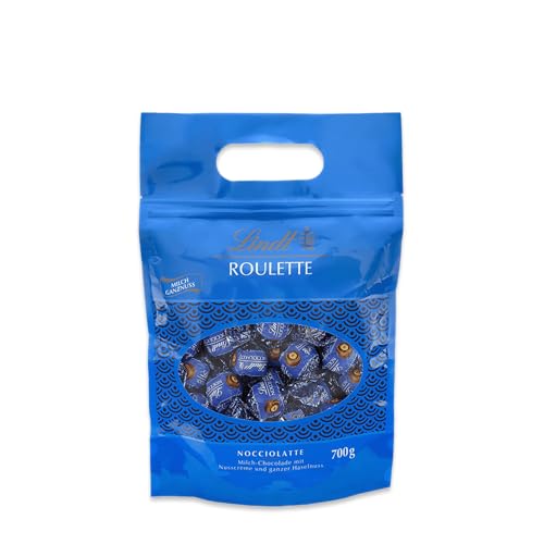 Lindt Schokolade ROULETTE Kugeln Nocciolatte | 700 g | Vollmilchschokolade mit einer ganzen Haselnuss eingebettet in Haselnusscreme | Pralinengeschenk | Schokoladen Großpackung von Lindt