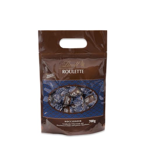 Lindt Schokolade ROULETTE Kugeln Noccionoir | 700 g | Feinherbe Schokolade mit einer ganzen Haselnuss eingebettet in Haselnusscreme | Pralinengeschenk | Schokoladen Großpackung von Lindt