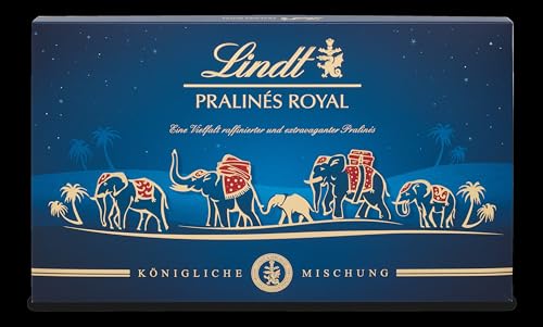 Lindt Schokolade - Royal Pralinen | 300 g | Pralinés-Schachtel mit 30 feinsten Pralinen in 15 königlichen Sorten mit und ohne Alkohol | Pralinengeschenk | Schokoladengeschenk von Lindt