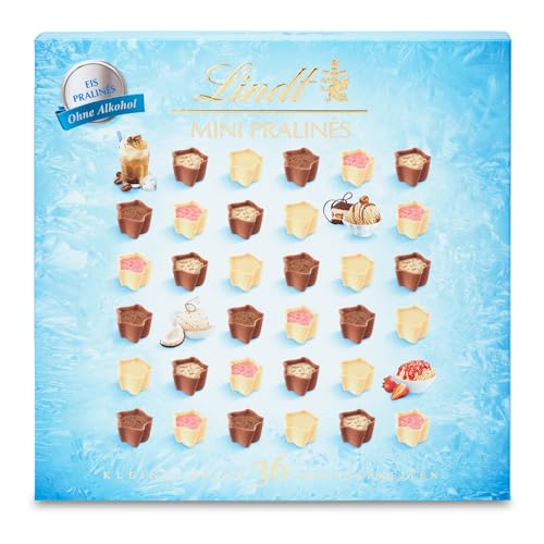 Lindt Schokolade - Sommer Mini Eis Pralinés | 165 g | Pralinen-Schachtel mit je 36 Pralinen in 4 köstlichen Sorten ohne Alkohol | Pralinengeschenk | Schokoladengeschenk von Lindt