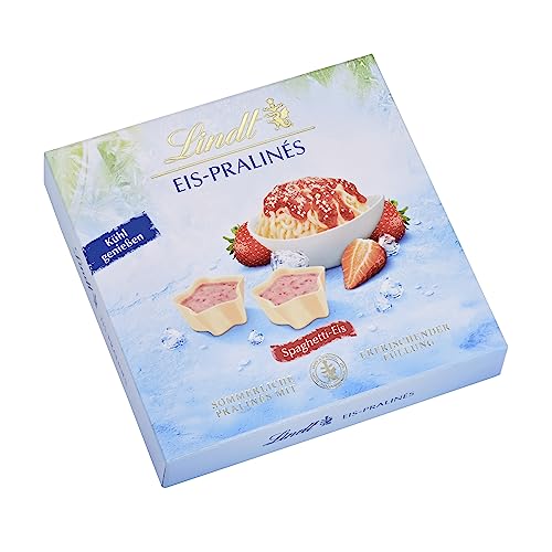 Lindt Schokolade - Sommer Spaghetti-Eis Pralinés | 80 g | Pralinen-Schachtel mit 8 Spaghetti-Eis Pralinen ohne Alkohol | Pralinengeschenk | Schokoladengeschenk von Lindt