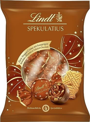 Lindt Schokolade Spekulatius Doppeldreh Kugeln | 101g | Zarte Nougatcrème mit knusprigem Spekulatius in Vollmilch Schokolade | Schokoladen-Geschenk zu Weihnachten | Weihnachtsschokolade von Lindt