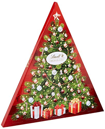 Lindt Schokolade Tannenbaum Adventskalender 2024 , 120 g , Süße Überraschungen hinter 24 Türchen , Schokolade für die Weihnachtszeit , Schokoladen-Geschenk von Lindt