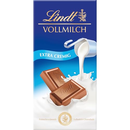 Lindt Schokolade Vollmilch | 100g Tafel | Aus zartschmelzender Vollmilch-Schokolade | Schokoladentafel | Schokoladengeschenk von Lindt