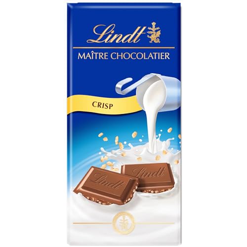 Lindt Schokolade Vollmilch Crisp | 100g Tafel | Aus zartschmelzender Vollmilch-Schokolade mit knusprigen Cerealien | Schokoladentafel | Schokoladengeschenk von Lindt