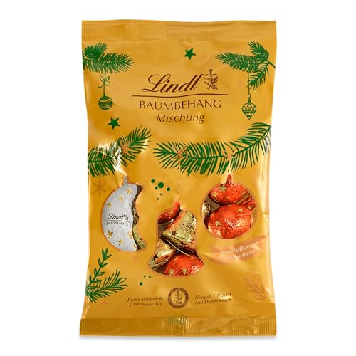 Lindt Schokolade weihnachtliche Mischung | 2 x 200 g Beutel | 4 köstliche Sorten: LINDOR, Nougat, Cresta und Marzipan mit feinster Vollmilchschokolade | Schokoladen-Geschenk zu Weihnachten von Lindt