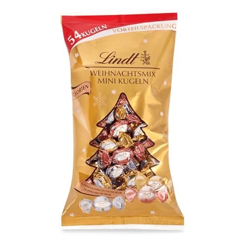 Lindt Schokolade Weihnachtsschokolade Glamour | 268 g Schokolade im Beutel | Zartschmelzende Mini-Schokoladen-Kugeln in drei Sorten | Schokoladengeschenk zu Weihnachten von Lindt