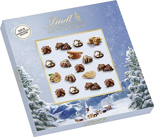 Lindt Schokolade Weihnachtszauber Mini Pralinen , 90 g , 16 feine Pralinés in vier unterschiedlichen Sorten , Weihnachtsschokolade , Pralinengeschenk , Schokoladengeschenk von Lindt