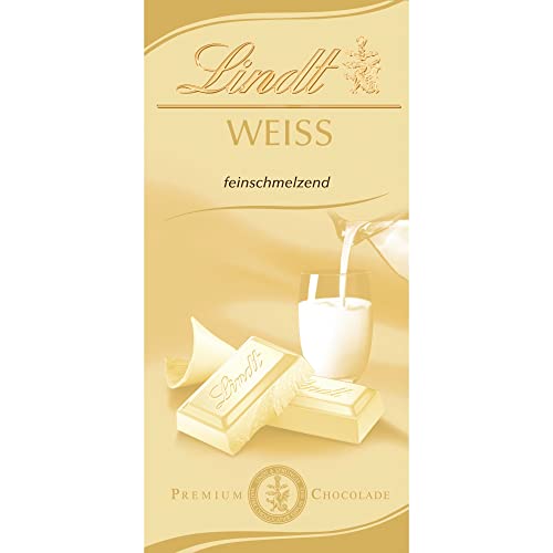 Lindt Schokolade Weiß | 100 g Tafel | Feinschmelzende weiße Schokolade | Schokoladentafel | Schokoladengeschenk von Lindt