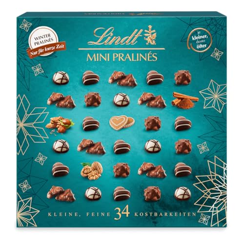 Lindt Schokolade Winter Mini Pralinen | 163 g | 34 Feine Pralinés in vier unterschiedlichen Sorten | Winterschokolade | Pralinengeschenk | Schokoladengeschenk von Lindt