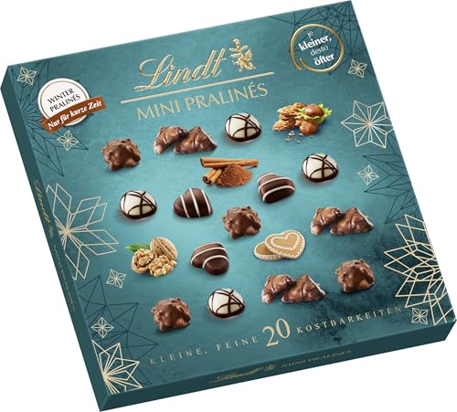 Lindt Schokolade Winter Mini Pralinen | 90 g | 20 Feine Pralinés in vier unterschiedlichen Sorten | Winterschokolade | Pralinengeschenk | Schokoladengeschenk von Lindt