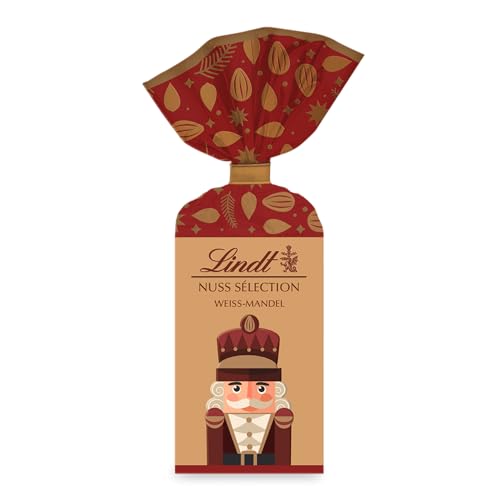 Lindt Schokolade zu Weihnachten | 100g | Nuss Sélection Weiße Mandeln | Knackige Mandeln umhüllt von feinster weißer Schokolade | Schokoladengeschenk von Lindt