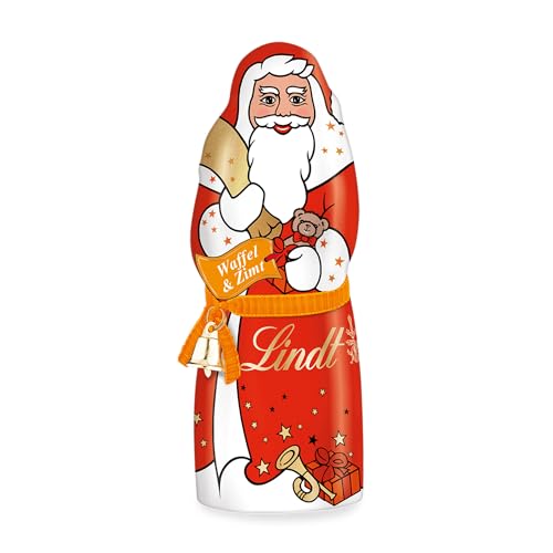 Lindt Schokolade zu Weihnachten | 125g | Weihnachtsmann mit knuspriger Waffel und einer Prise Zimt | Weihnachtsschokolade | Schokoladengeschenk von Lindt