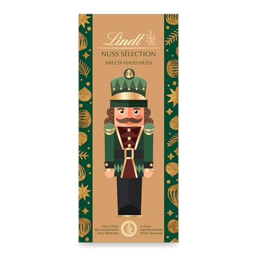 Lindt Schokolade zu Weihnachten | 150g | Nuss Sélection Haselnuss Tafel | Haselnussschokoladentafel | Schokoladengeschenk von Lindt