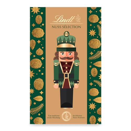 Lindt Schokolade zu Weihnachten | 200g | Nuss Sélection Pralinés | Edle Pralinenvariationen mit knackigen Nüssen, alkoholhaltig | Schokoladengeschenk für Genießer von Lindt