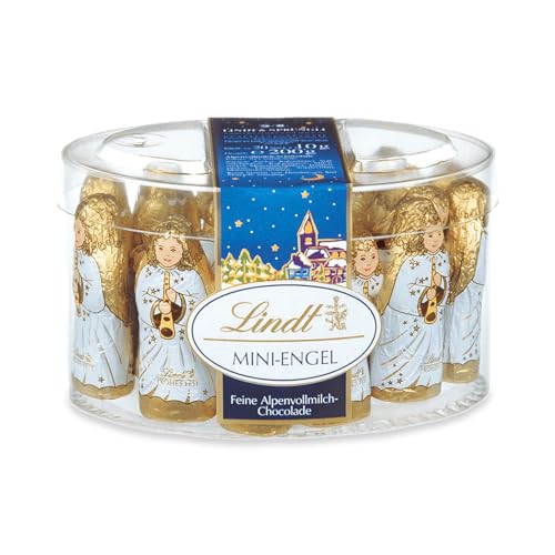 Lindt Schokolade zu Weihnachten | Mini Engel Vollmilchschokolade | 200 g Packung | Schokoladenfiguren aus feinster Vollmilchschokolade | Schokoladen-Geschenk zu Weihnachten von Lindt