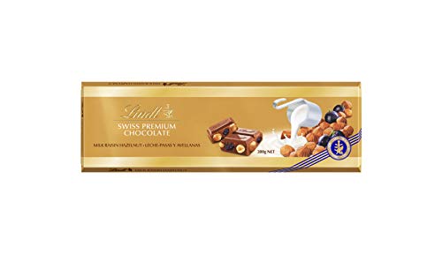 Lindt Swiss Premium Milchschokolade - Trauben Nuss (300 g) - Packung mit 2 von Lindt