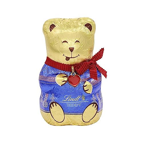 Lindt Teddy Pullover | 100g Schokoladenfigur | Teddy Schokoladen-Figur aus unwiderstehlich zartschmelzender Vollmilch-Schokolade | Weihnachtsschokolade als Schokoladengeschenk von Lindt