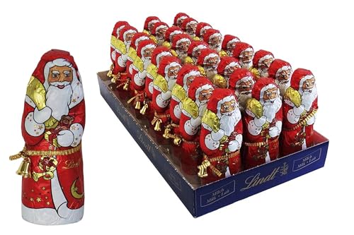 Lindt Weihnachtsmann Hohlfigur aus Alpenvollmilch, 70g, 27 Stück, Vorteilspack von Lindt