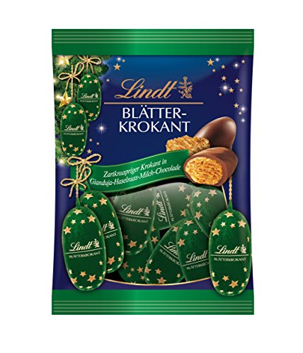 Lindt & Sprüngli Blätter-Krokant-Zapfen, 4er Pack (4 x 90 g) von Lindt